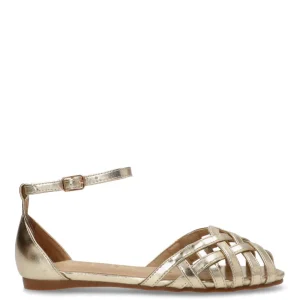 SANDALIA PLANA ROMANA ETIKA 10124 GRAN, MUJER ORO