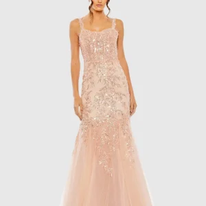 Pink Corset Detailed Embellished Gown