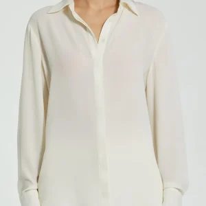 The Bentley Long Sleeve Button Up Georgette Blouse - FINAL SALE