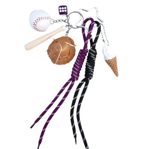 Baseball star purple charm