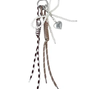 Bow charm beige/brown