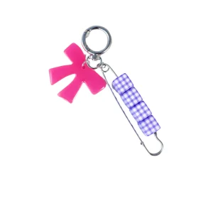 Bow mini purple/pink charm